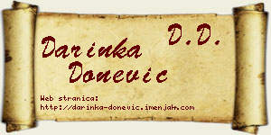 Darinka Donević vizit kartica
